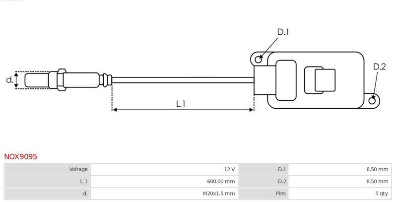 AS-PL, Capteur NOx, Catalyseur NOx