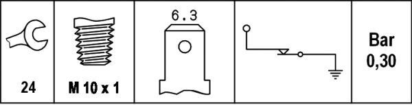 HELLA, Indicateur de pression d'huile
