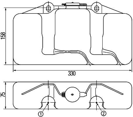 HELLA, Réservoir d'eau de nettoyage, nettoyage des vitres