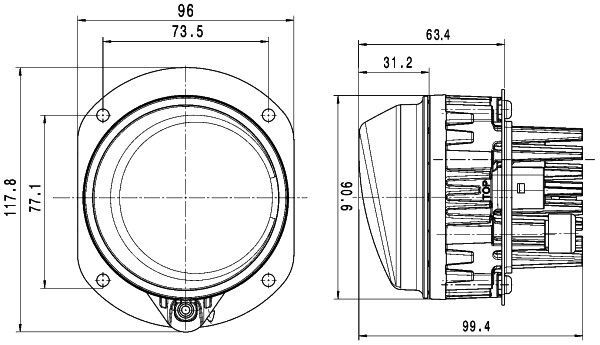 HELLA, Projecteur antibrouillard