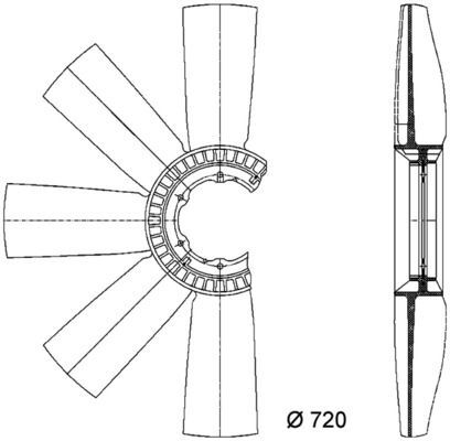 MAHLE, Roue du souffleur, refroidissementdu moteur