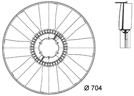 MAHLE, Roue du souffleur, refroidissementdu moteur