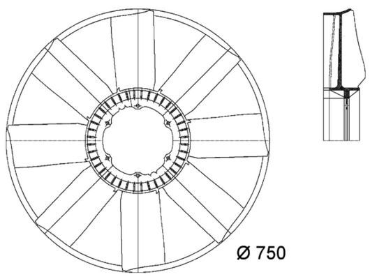 MAHLE, Roue du souffleur, refroidissementdu moteur