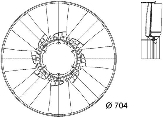 MAHLE, Roue du souffleur, refroidissementdu moteur