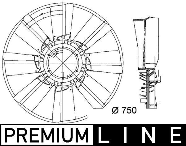 MAHLE, Roue du souffleur, refroidissementdu moteur