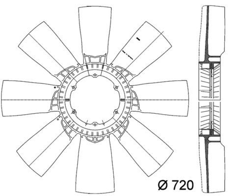 MAHLE, Roue du souffleur, refroidissementdu moteur