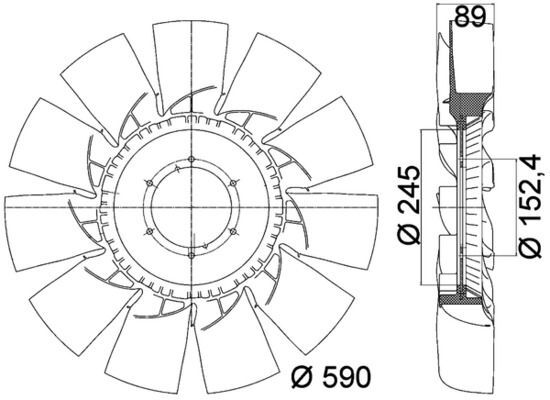 MAHLE, Roue du souffleur, refroidissementdu moteur