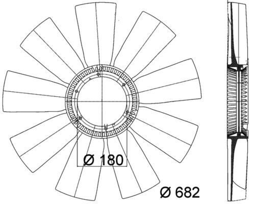 MAHLE, Roue du souffleur, refroidissementdu moteur