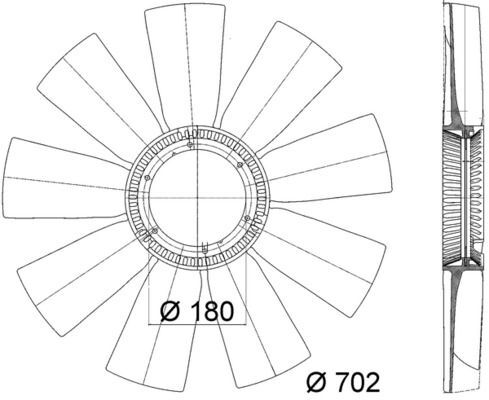 MAHLE, Roue du souffleur, refroidissementdu moteur