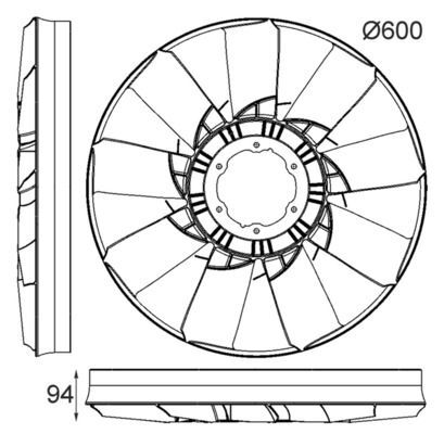 MAHLE, Roue du souffleur, refroidissementdu moteur