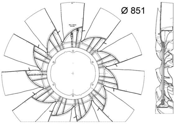 MAHLE, Roue du souffleur, refroidissementdu moteur