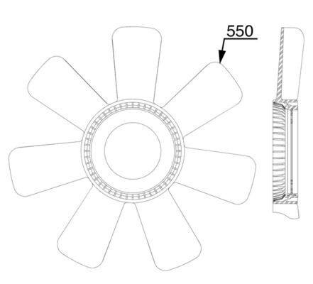 MAHLE, Roue du souffleur, refroidissementdu moteur