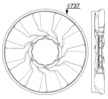 MAHLE, Roue du souffleur, refroidissementdu moteur