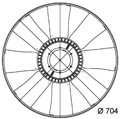 MAHLE, Roue du souffleur, refroidissementdu moteur