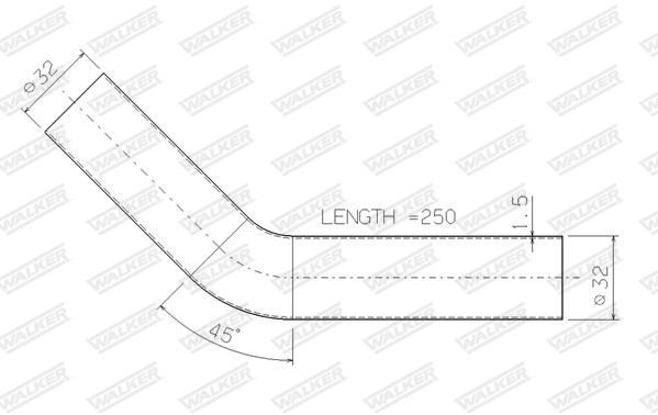 WALKER, Tuyau d'échappement