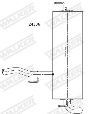 WALKER, Silencieux arrière