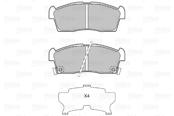 VALEO, Kit de plaquettes de frein, frein à disque