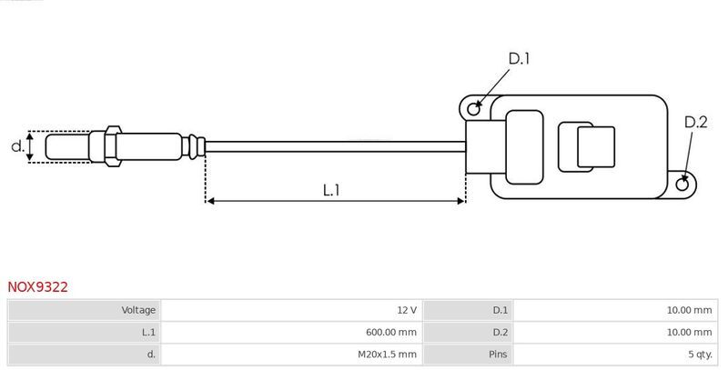 AS-PL, Capteur NOx, Catalyseur NOx