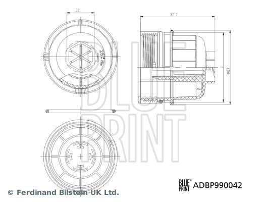 BLUE PRINT, Couvercle, boîtier du filtre à huile