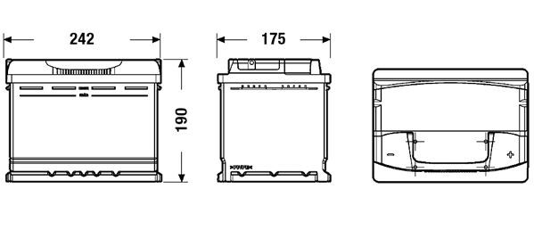 CENTRA, Batterie de démarrage