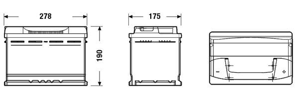 CENTRA, Batterie de démarrage