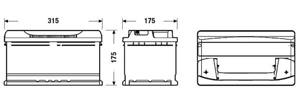 CENTRA, Batterie de démarrage