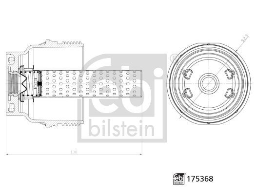 FEBI BILSTEIN, Couvercle, boîtier du filtre à huile