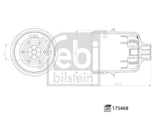 FEBI BILSTEIN, Couvercle, boîtier du filtre à huile