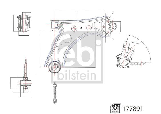 FEBI BILSTEIN, Bras de liaison, suspension de roue