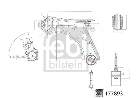 FEBI BILSTEIN, Bras de liaison, suspension de roue